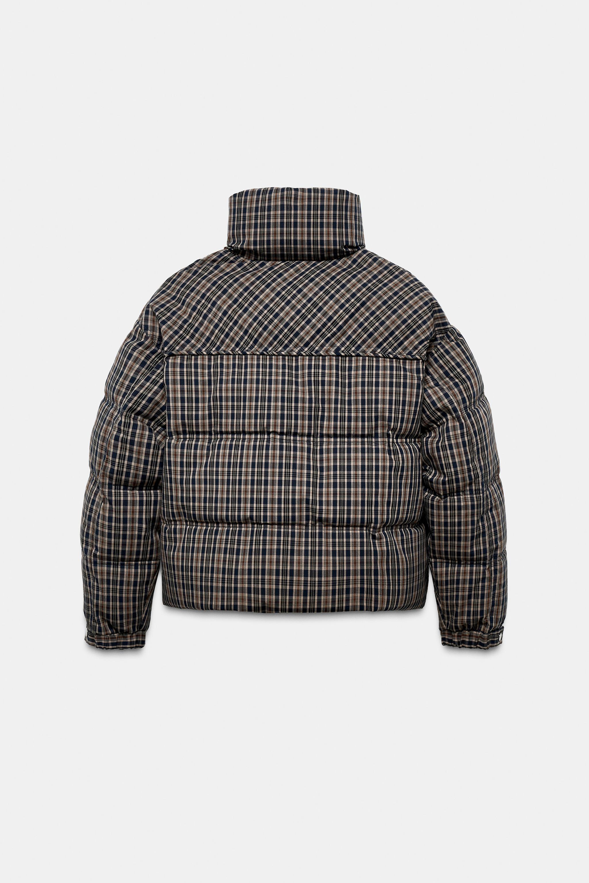 PLAID PUFFER ANORAK
